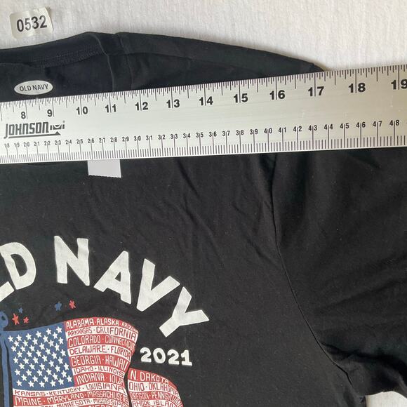 Old Navy Men Short Sleeve T-shirt size M, Black, American Tradition - Picture 2 of 8